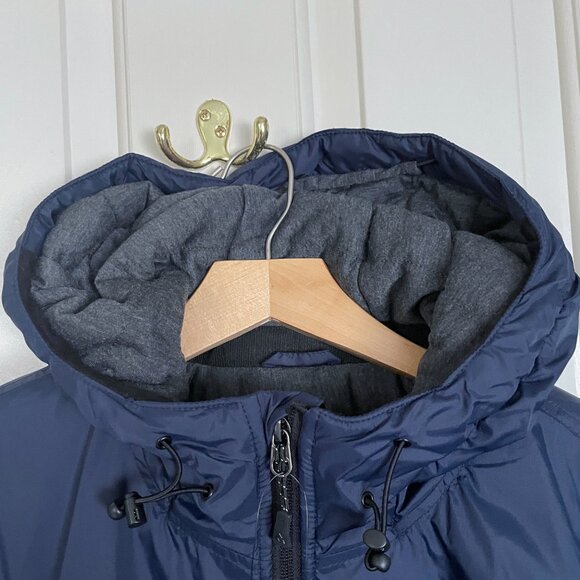 NEW Mens Gerry Hooded Bomber Jacket M NWT Blue Lined Water Resistant Nylon - Picture 5 of 14